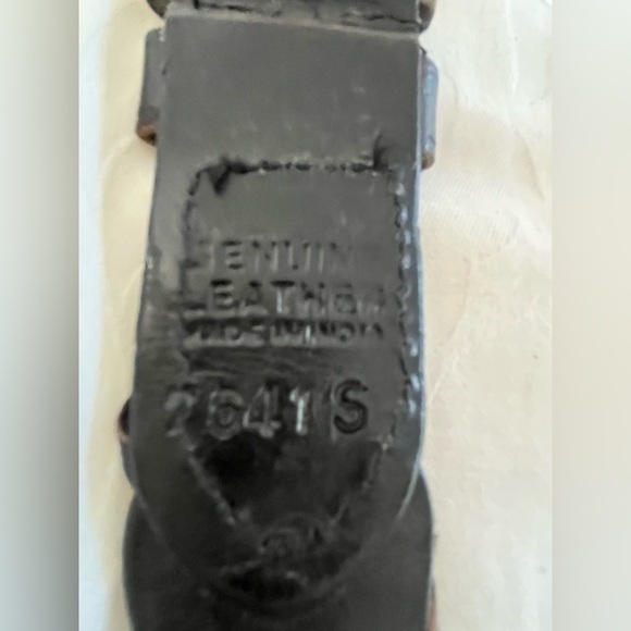 Vintage black leather braided belt rope Small - Picture 4 of 5